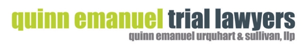◇'분쟁 해결 전문' 퀸 엠마뉴엘의 로고. 소송변호사를 의미하는 'trial lawyers'라는 문구가 로고에 들어가 있다.